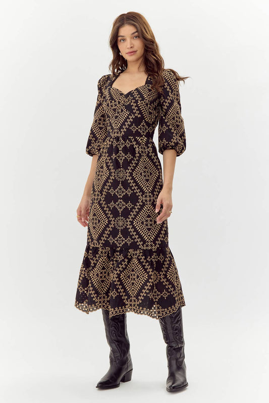 Legacy Embroidered Midi Dress