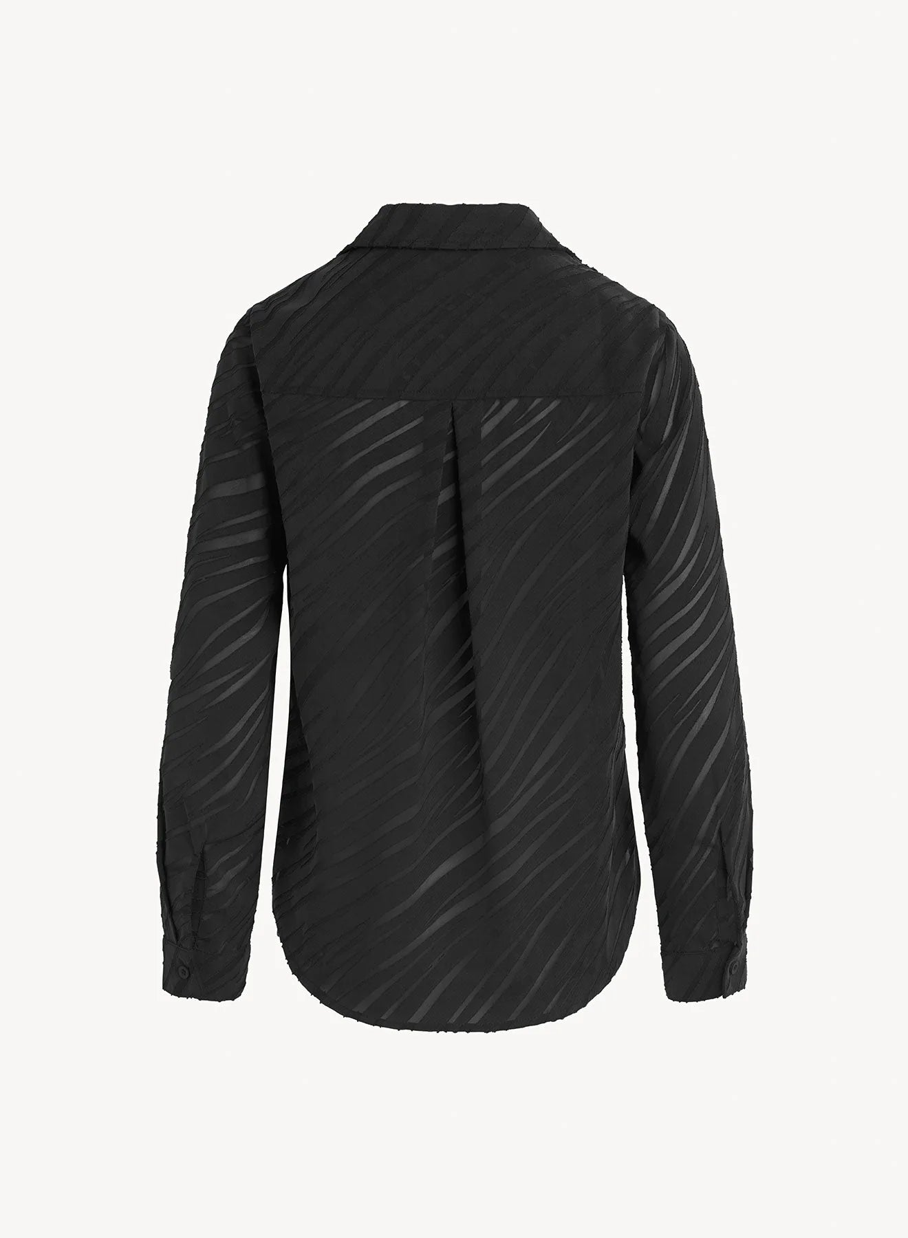 Burn Out Button Down Shirt Black Zebra