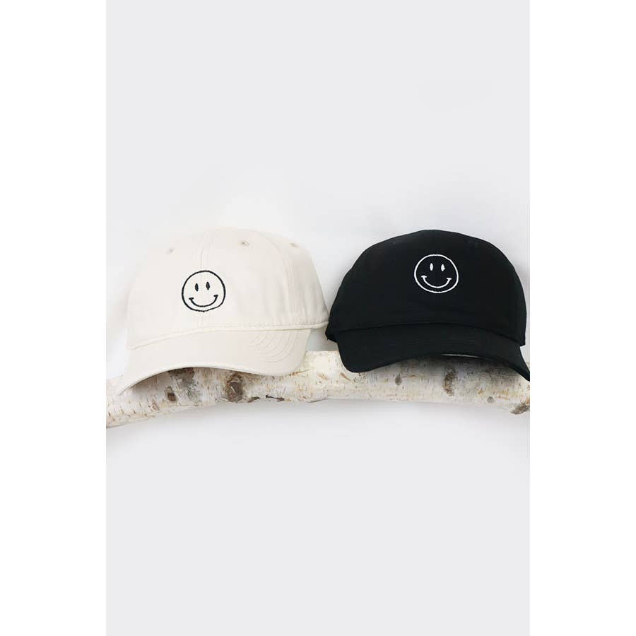 Smile Face Embroidered Baseball Cap