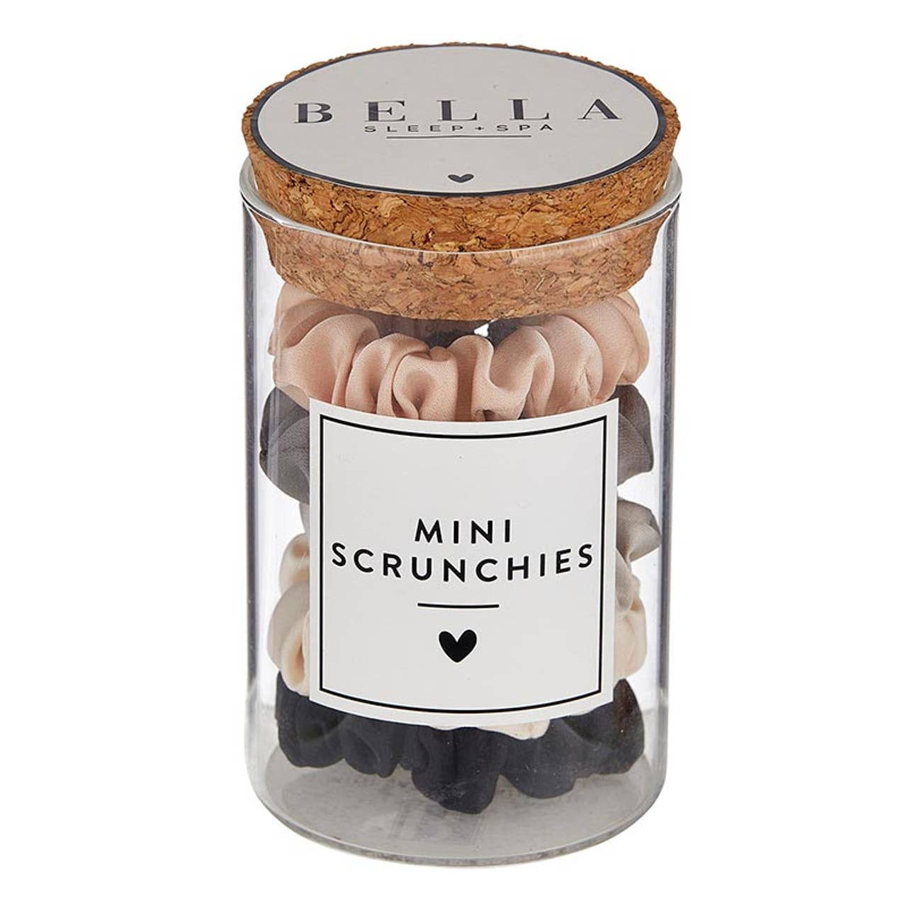 Bella Sleep + Spa - Mini Satin Scrunchies Jar - Ivory Ombre