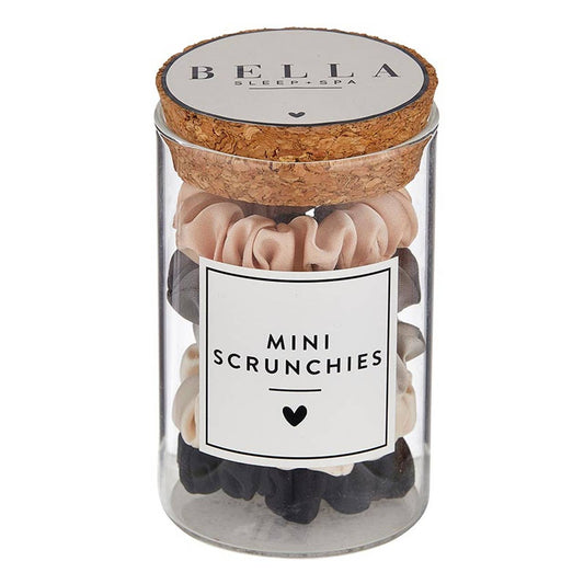 Bella Sleep + Spa - Mini Satin Scrunchies Jar - Ivory Ombre