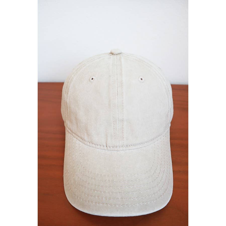 Solid Acid Washed Baseball Cap