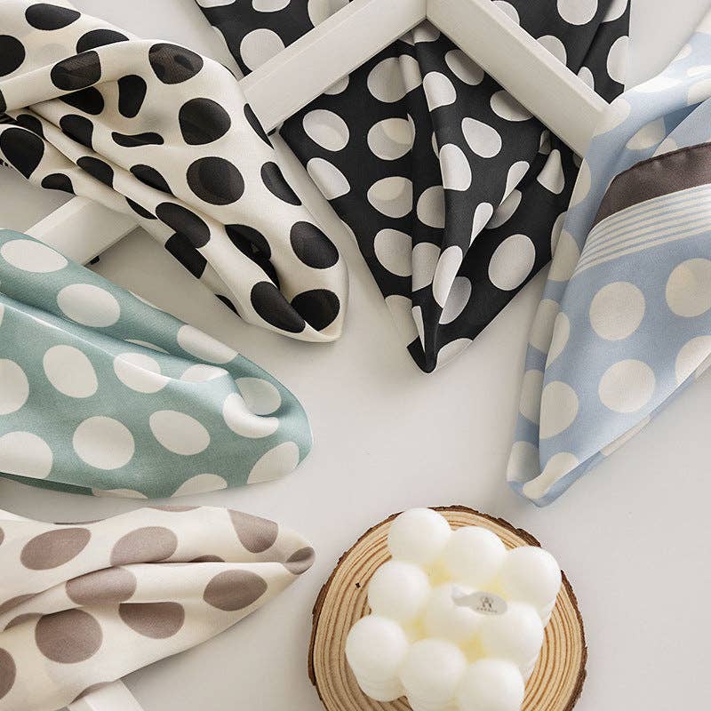 Classic Polka Dot Square Scarf