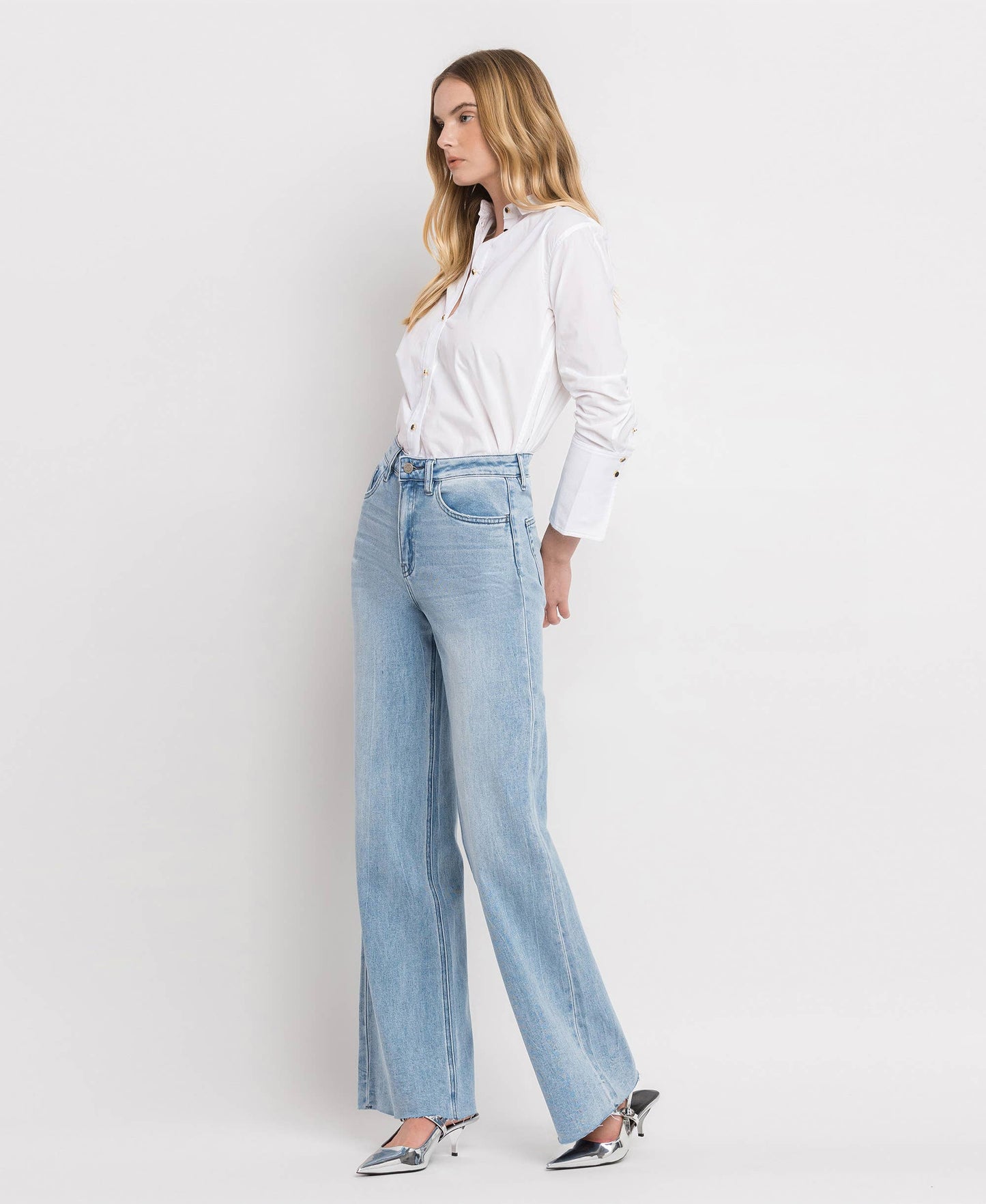 Vervet - Super High Rise Wide Leg Jeans