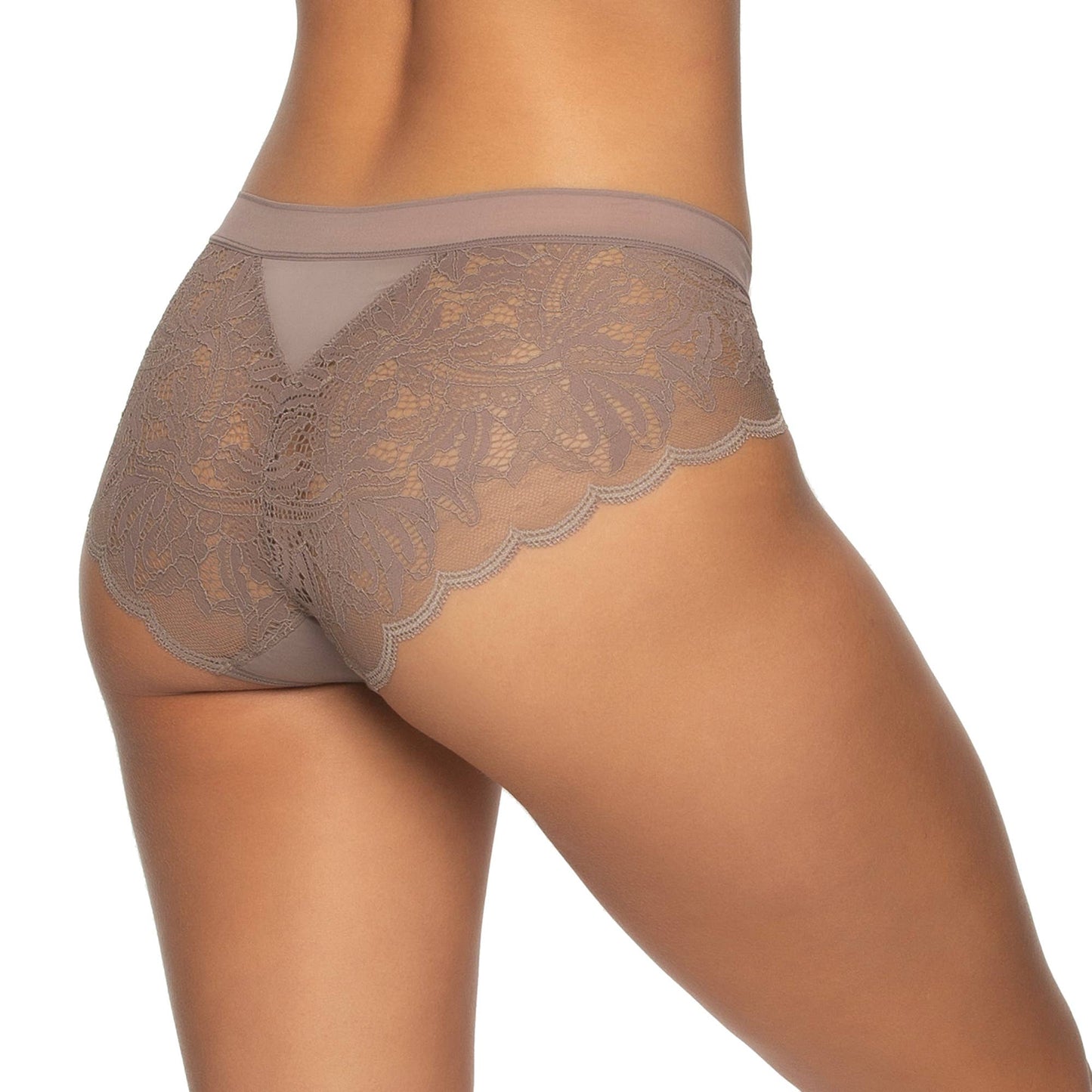 Peridot Lace Back Cheeky Hipster - Mink