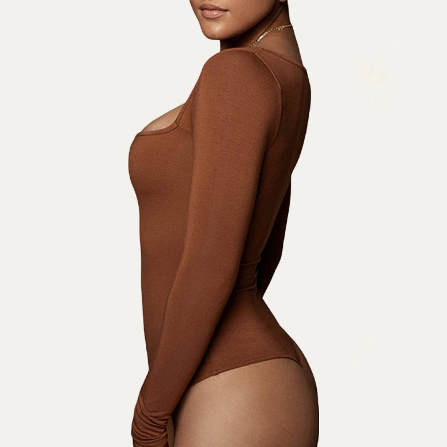 Basics Square Neckline Long Sleeve Bodysuit