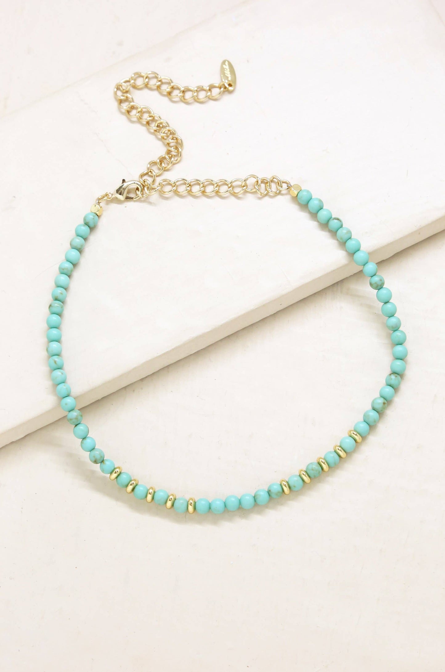 Ettika - Still Surprise You Choker in Turquoise and Gold