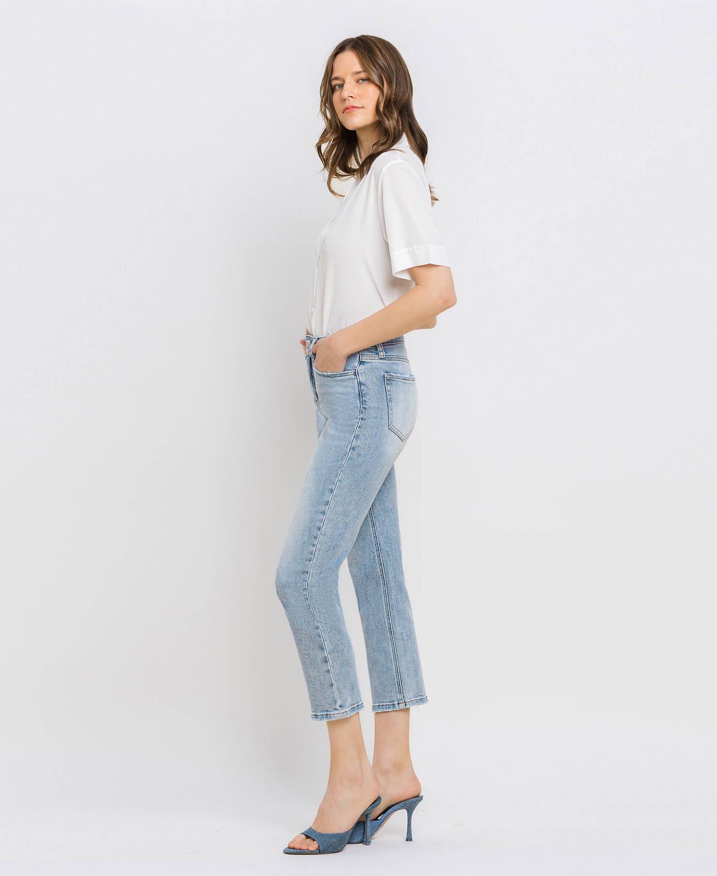 Lovervet - High Rise Crop Straight Jeans