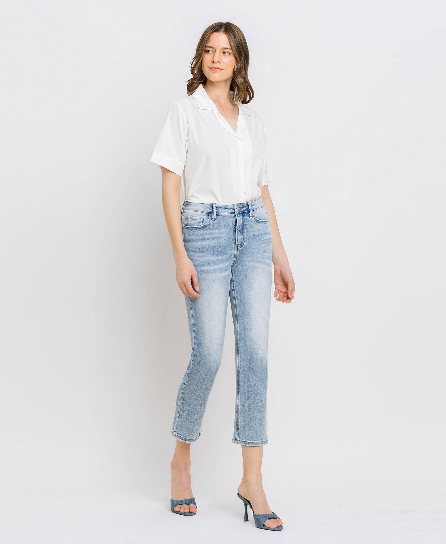 Lovervet - High Rise Crop Straight Jeans