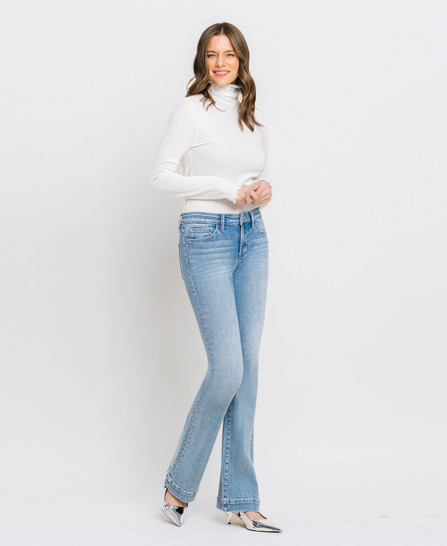 Vervet - Mid Rise Bootcut Jeans