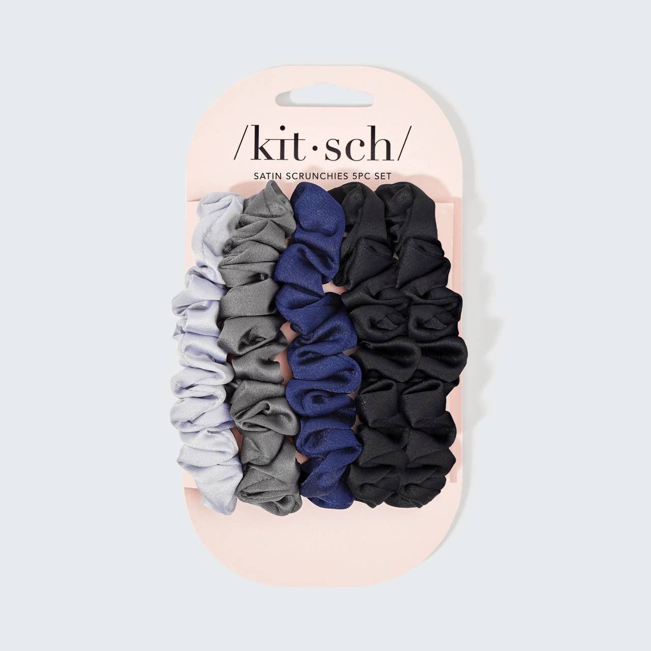 Satin Petite Scrunchie 5pc-Midnight