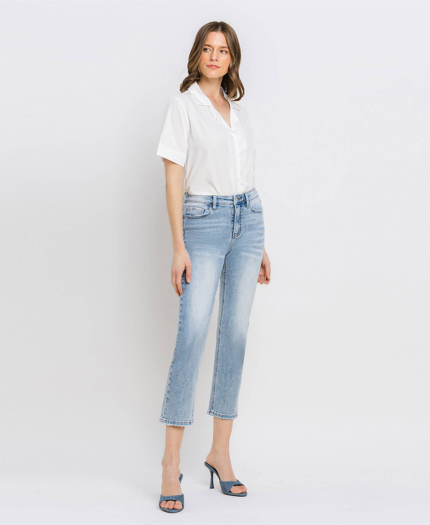 Lovervet - High Rise Crop Straight Jeans