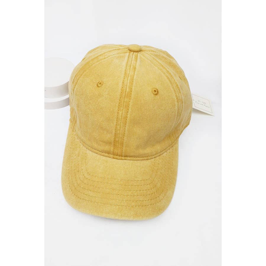 Solid Acid Washed Baseball Cap