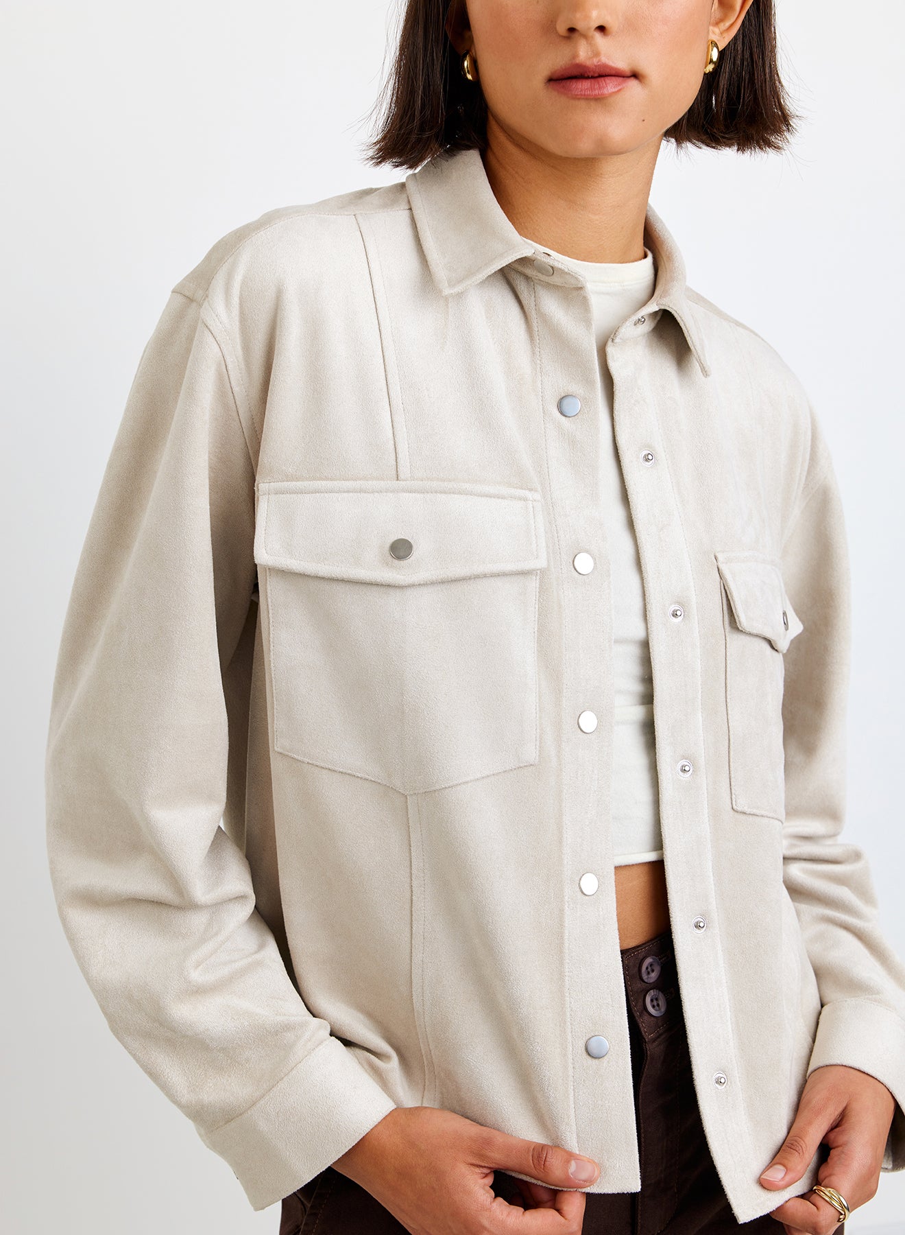 Seamed Pocket Shacket