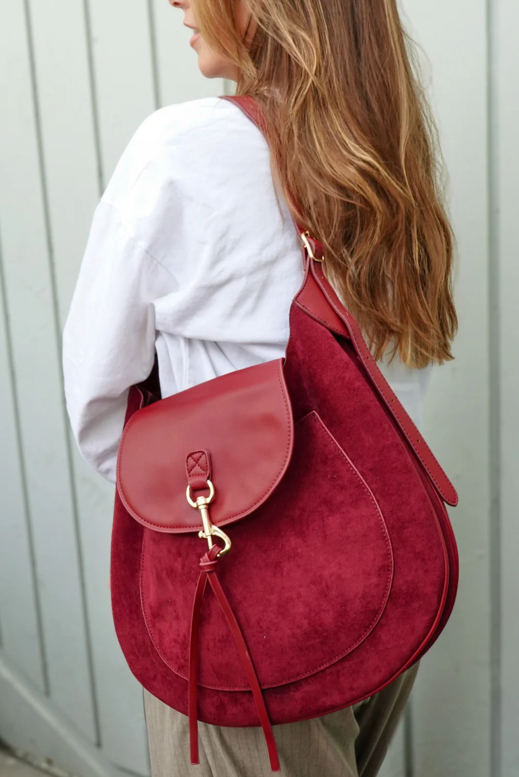 The Luxe Suede Saddle Bag
