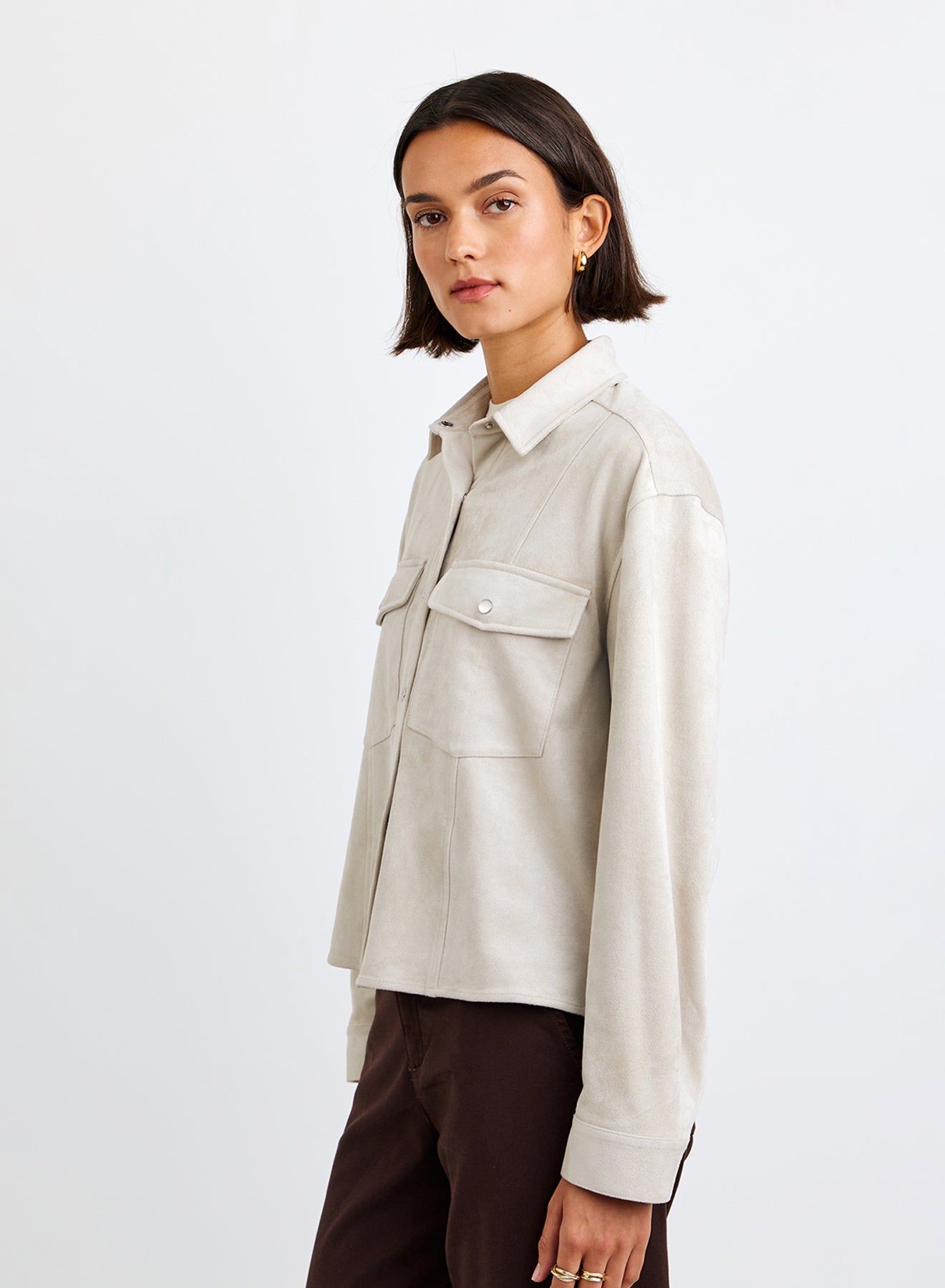 Seamed Pocket Shacket