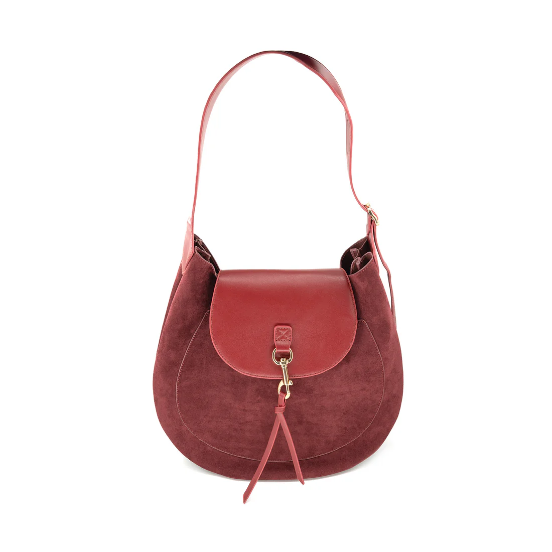 The Luxe Suede Saddle Bag