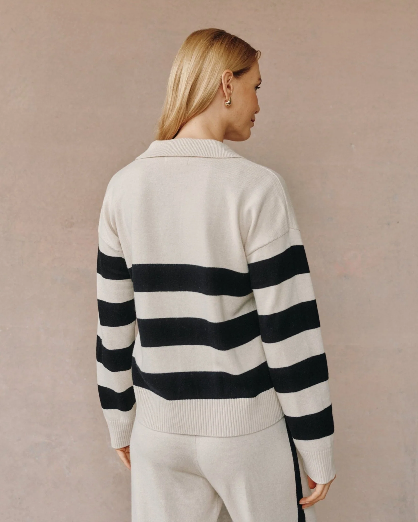Bella Dahl Stripe Placket Pullover Sweater