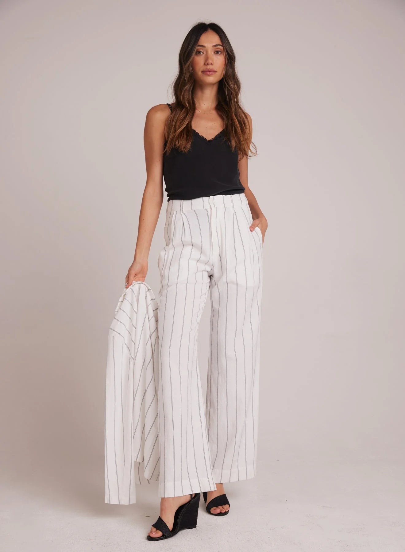 Kate Pleated Pant with Elastic Back Mala Beach Stripe