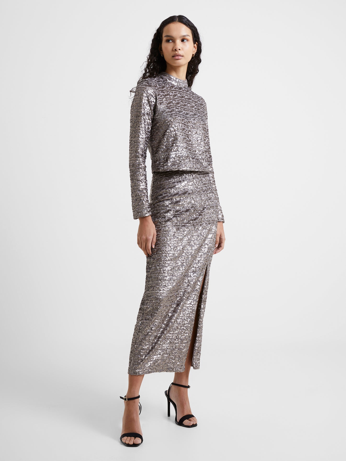 Adalynn Sequin Midi Skirt