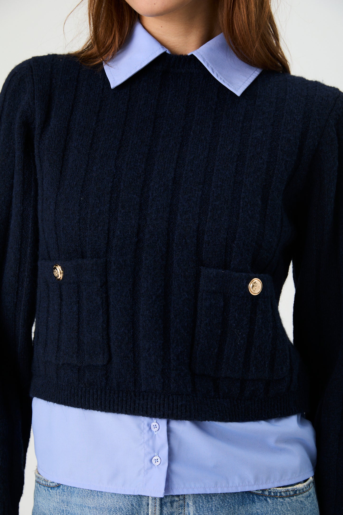Ellie Knit Collared Pullover