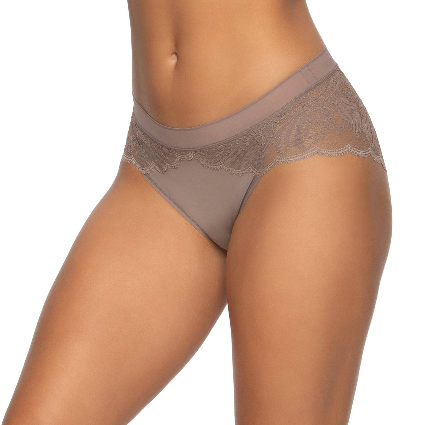 Peridot Lace Back Cheeky Hipster - Mink