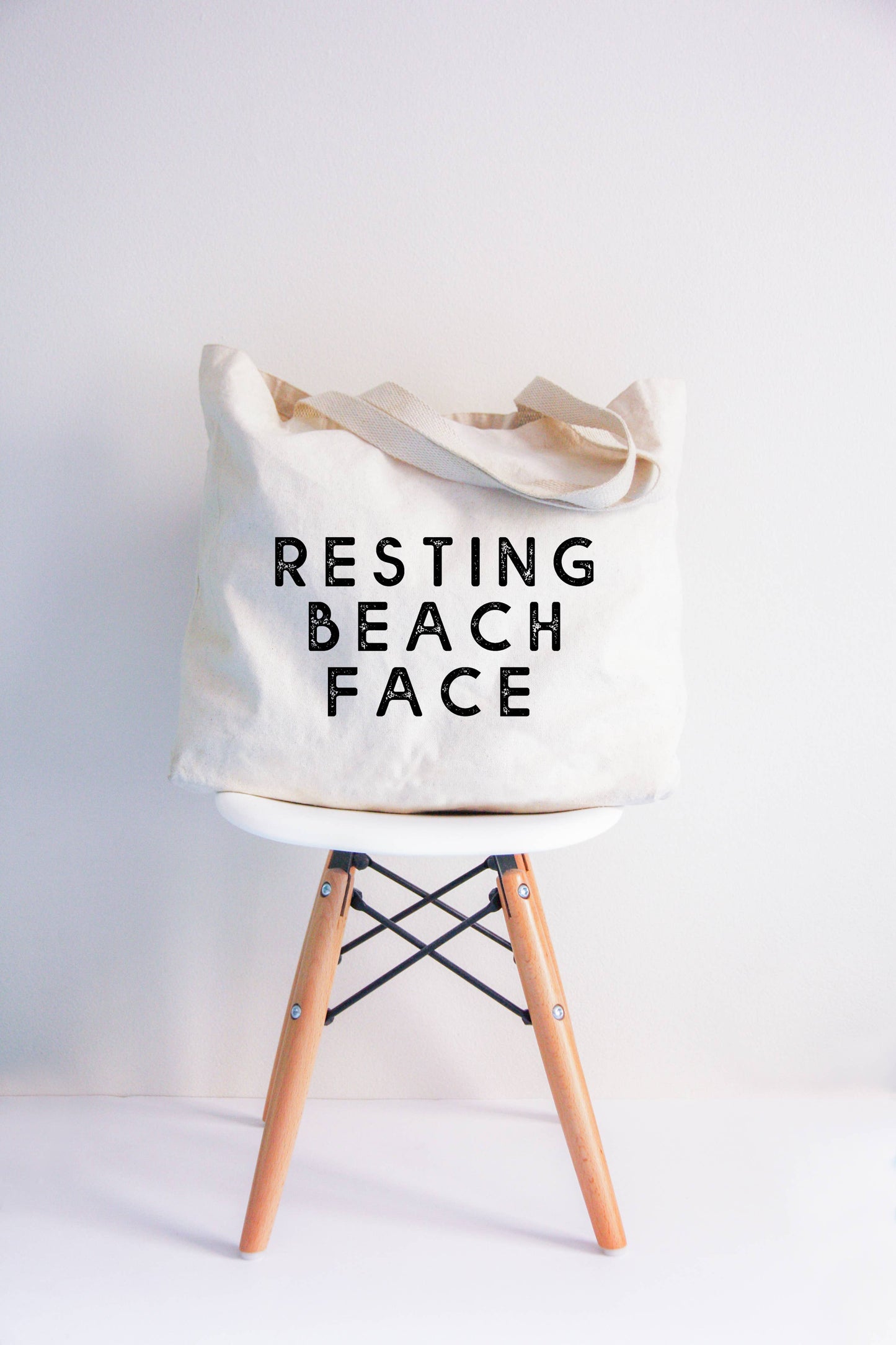 Resting Beach Face Tote Bag